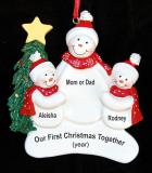 Our First Christmas Single Parent with 2 Children Christmas Ornament Personalized by RussellRhodes.com
