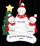 Our First Christmas Single Parent Christmas Ornament 2 Children Personalized by RussellRhodes.com