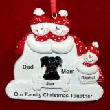 Our First Christmas Ornament with Black Dog Personalized by RussellRhodes.com