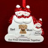 Our First Christmas Ornament with Tan Dog Personalized by RussellRhodes.com