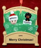 Single Person Christmas Ornament Cozy & Warm with 1 Dog, Cat, or Other Pet Custom Add-on Personalized by RussellRhodes.com