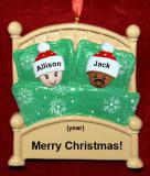 Biracial or Mixed Race Couples Christmas Ornament Cozy & Warm for 2 Personalized by RussellRhodes.com