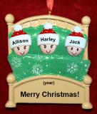 Ornament for Grandparents Cozy & Warm 3 Grandkids Personalized by RussellRhodes.com