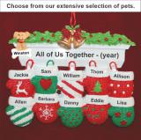 Festive Mittens for 10 Christmas Ornament with Pets Personalized by RussellRhodes.com