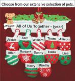 Festive Mittens for 12 Christmas Ornament with Pets Personalized by Russell Rhodes