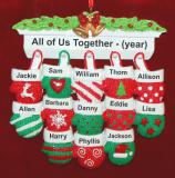 Festive Mittens for 13 Christmas Ornament Personalized by RussellRhodes.com