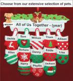 Festive Mittens for 13 Christmas Ornament with Pets by Russell Rhodes
