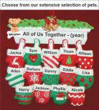 Festive Mittens for 14 Christmas Ornament with Pets Personalized by Russell Rhodes