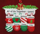 Festive Mittens for 8 Personalized Christmas Ornament Personalized by Russell Rhodes