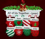 Family Christmas Ornament Festive Mittens for 8 Personalized by RussellRhodes.com