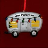 Holiday Camper Christmas Ornament Personalized by Russell Rhodes