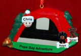 Camping Christmas Ornament My Adventure with 2 Dogs, Cats, Pets Custom Add-ons Personalized by RussellRhodes.com