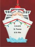 Couples' Vacation Cruise Ship Personalized Christmas Ornament Personalized by Russell Rhodes