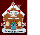 Couples Gingerbread House Christmas Ornament Personalized by RussellRhodes.com