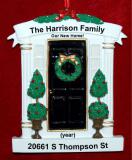 My First Apartment or New Home Christmas Ornament Black Door Personalized by RussellRhodes.com