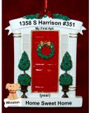 My First Apartment or New Home Christmas Ornament Red Door with Dogs, Cats, Pets Custom Add-ons Personalized by RussellRhodes.com