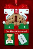 Couples Christmas Ornament Hugs & Cuddles with Pets Personalized by RussellRhodes.com