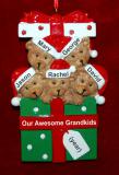 Grandparents Christmas Ornament Hugs & Cuddles 5 Grandkids Personalized by RussellRhodes.com