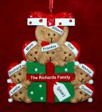 Family of 8 Christmas Ornament Hugs & Cuddles Personalized by RussellRhodes.com