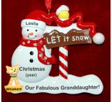 Grandparents Christmas Ornament Let it Snow Granddaughter with Pet Personalized by RussellRhodes.com
