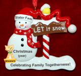 Family Christmas Ornament Let it Snow with Pets Personalized by RussellRhodes.com