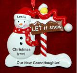 New Granddaughter Christmas Ornament Let it Snow Personalized by RussellRhodes.com