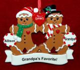 Grandpa's New Grandchild Christmas Ornament Gingerbread Fun Personalized by RussellRhodes.com