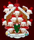 Grandparents Christmas Ornament Gingerbread Joy 12 Grandkids Personalized by RussellRhodes.com
