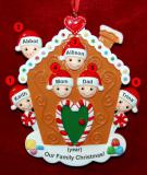 Family Christmas Ornament Gingerbread Joy for 6 Personalized by RussellRhodes.com