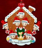 Family Christmas Ornament Gingerbread Joy for 7 with Pets Personalized by RussellRhodes.com