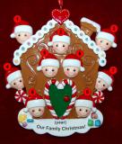 Family Christmas Ornament Gingerbread Joy for 9 Personalized by RussellRhodes.com