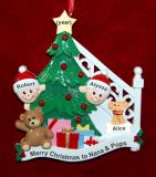 Grandparents Christmas Ornament 2 Grandkids Ready to Celebrate with Pets Personalized by RussellRhodes.com