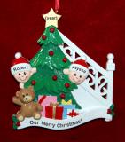 Family Christmas Ornament Ready to Celebrate Just the 2 Kids Personalized by RussellRhodes.com