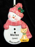 A Girl & Her Cat Christmas Ornament Personalized by RussellRhodes.com