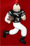 Football Male Black Shirt White Pants Christmas Ornament Personalized by RussellRhodes.com
