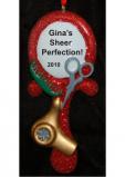 Hair Dresser Christmas Ornament Personalized by Russell Rhodes