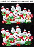 My Xmas Fun Bunch 10 Grandkids Christmas Ornament with Pets Personalized by Russell Rhodes