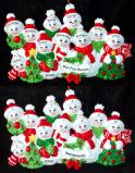 Personalized Christmas Ornament Snow Fam or Group of 10 Personalized by RussellRhodes.com
