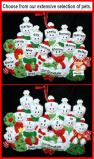 Snow Family Grandparents Christmas Ornament 12 Grandkids with Pets Personalized by Russell Rhodes