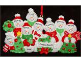 My Xmas Fun Bunch 8 Grandkids Christmas Ornament Personalized by Russell Rhodes