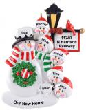 New Home Christmas Ornament by Winter Lamp Light for 6 Personalized by RussellRhodes.com