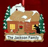 Family Christmas Ornament Cabin in the Woods Personalized by RussellRhodes.com