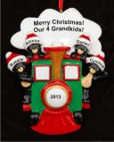 Personalized Polar Express: Our 4 Grandkids Christmas Ornament by Russell Rhodes