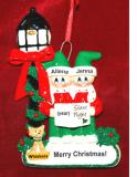 Family Christmas Ornament Caroling for 2 with Pets Personalized by RussellRhodes.com