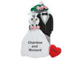 Wedding Christmas Ornament Tux & Gown Personalized by RussellRhodes.com