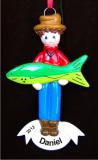 Gone Fishing Christmas Ornament Personalized by Russell Rhodes