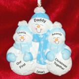 Single Parent Christmas Ornament 1st Xmas 2 Children Personalized by RussellRhodes.com