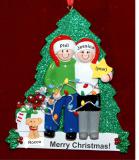 Let's Decorate! Couple Christmas Ornament with Pets Personalized by RussellRhodes.com