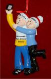 Selfie Couple Christmas Ornament Personalized by Russell Rhodes