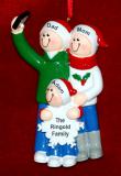 Family Christmas Ornament Selfie Fun for 3 Personalized by RussellRhodes.com